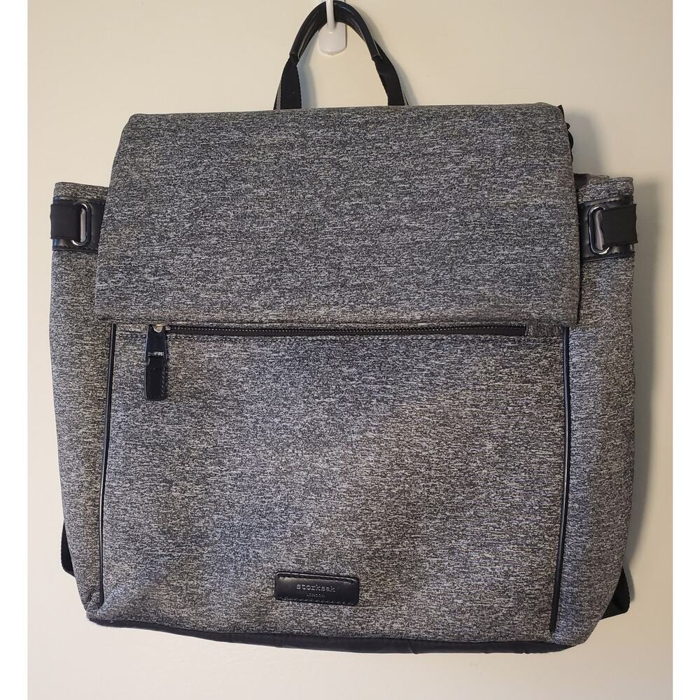 Storksak St. James Convertible Changing Bag in Grey Scuba With Changing Pad